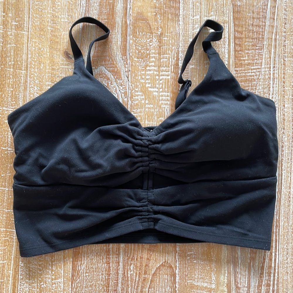 Athleta ruched crop tank (d-dd)